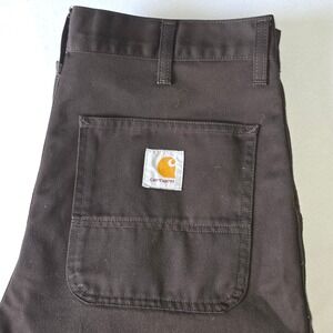 Carhartt WIP Simple Pant Men Brown Relaxed Straight Work Trousers Size 35X31